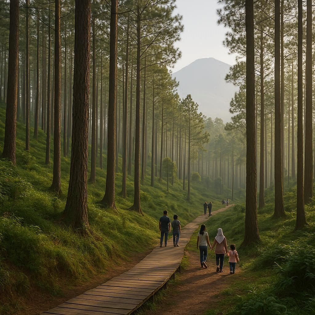 Pesona Tersembunyi Hutan Pinus Limpakuwus, Surga Alam di Lereng Gunung Slamet