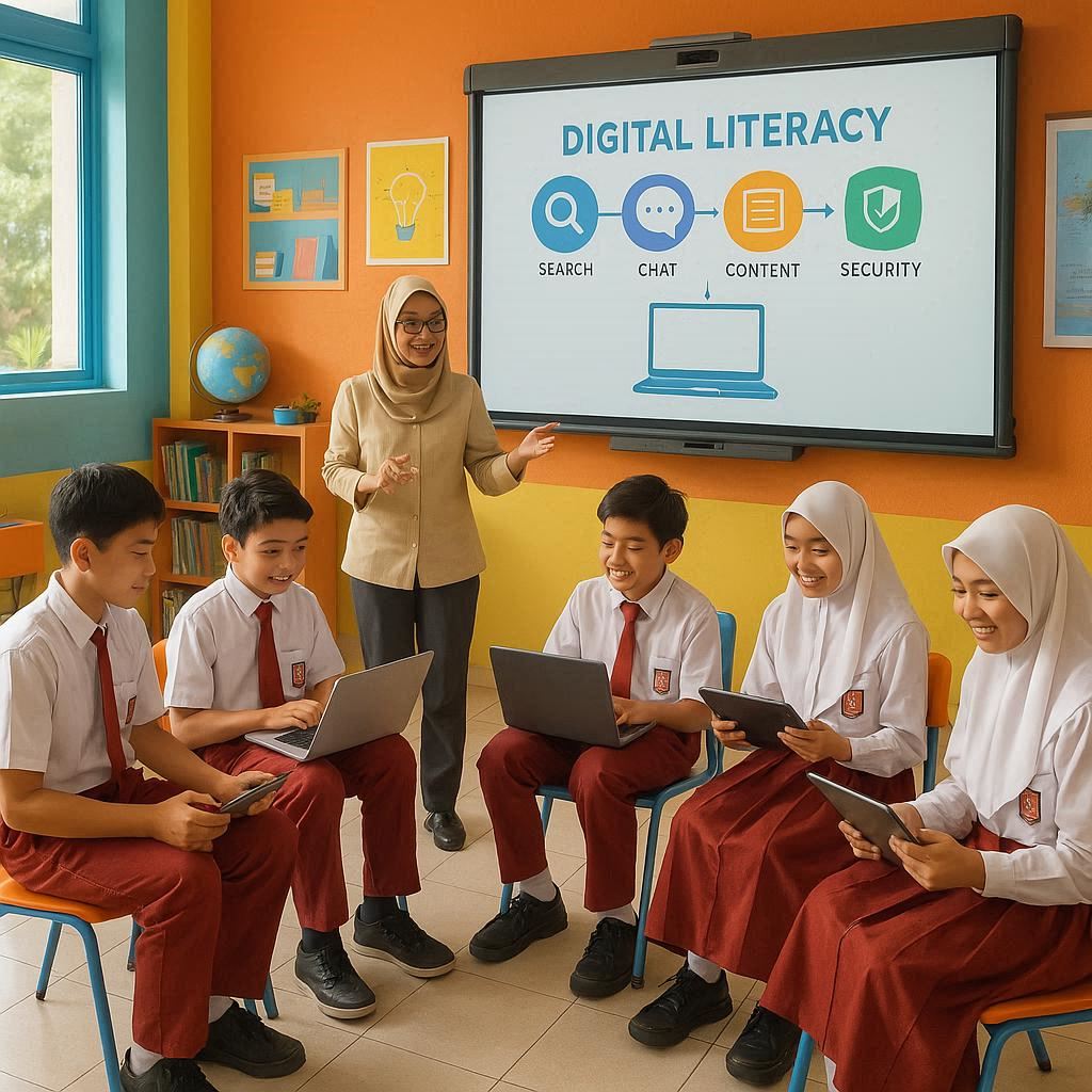 literasi digital siswa, pendidikan era teknologi, edukasi digital.